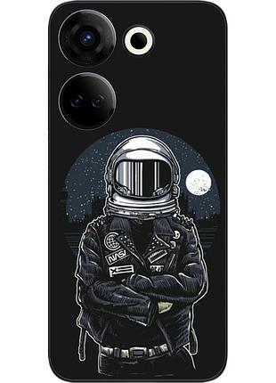 Силиконовый чехол бампер epik для tecno camon 20 pro 4g с картинкой космонавт и луна
