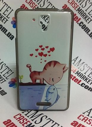 Чехол на lenovo s898t/s8 панель накладка котик