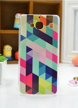 Силиконовый чехол накладка для xiaomi redmi 2 с картинкой ромбы