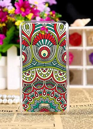 Чехол-накладка для microsoft lumia 430 с рисунком узор