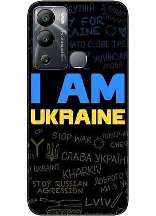 Силіконовий чохол epik для infinix hot 12i з картинкою україна написи