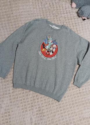 Оригинальный тепленький свитшот warner bros. studio store "looney tunes nyc"