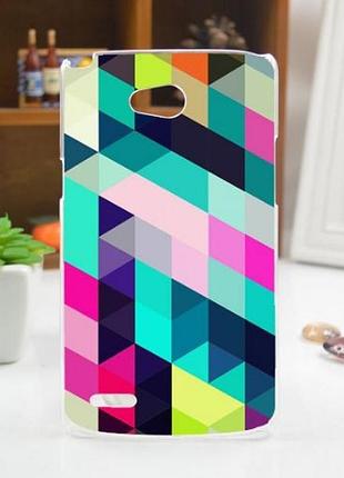 Яркие оригинальные чехлы для lg l80 d380 с картинкой ромбы