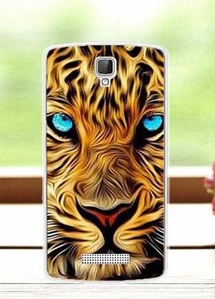 Оригинальный чехол панель накладка для zte blade l5 plus / l5 с картинкой гепард