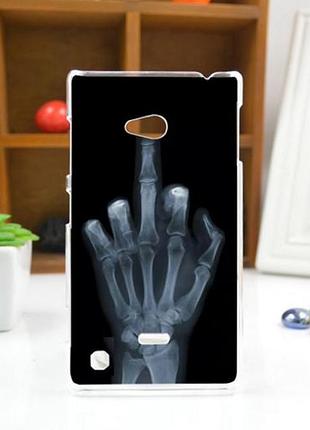Силиконовый чехол накладка для nokia lumia 720 с рисунком рука