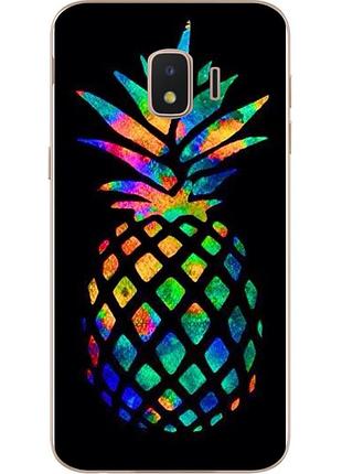 Силиконовый чехол бампер для samsung j2 core j260 galaxy 2018 с картинкой ананас