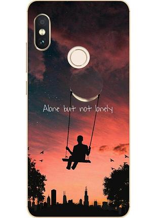 Чехол силиконовый для xiaomi redmi note 5 с картинкой надпись