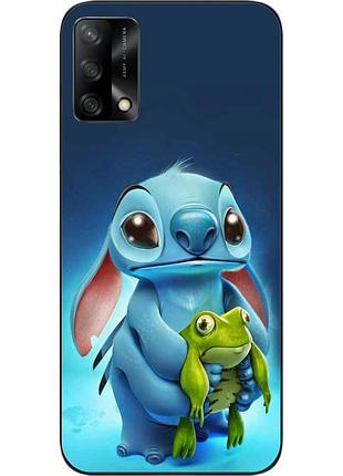 Силиконовый чехол бампер для oppo a74 с картинкой стич