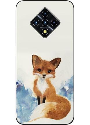 Силиконовый чехол для infinix zero 8 с картинкой лиса