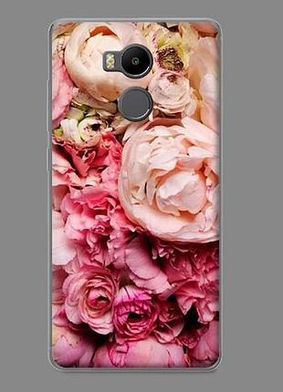 Силіконовий чохол бампер для xiaomi redmi 4 pro / redmi 4 prime з картинкою півонії
