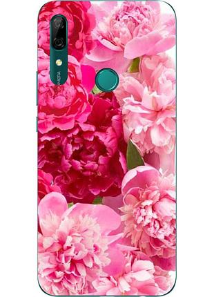 Силіконовий чохол бампер для huawei p smart z з картинкою півонії
