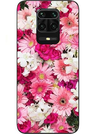Чехол силиконовый для xiaomi redmi note 9s / note 9 pro с картинкой нежные цветы
