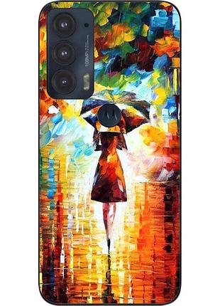 Силіконовий чохол epik для motorola edge 20 з картинкою прогулянка