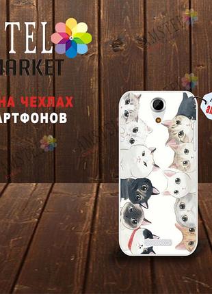 Чехол с картинкой (силикон) для doogee y100x котята