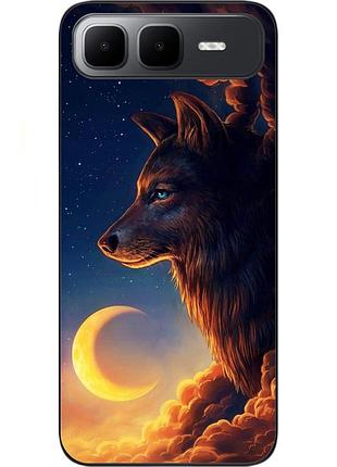 Бампер силіконовий чохол epik для infinix smart 10 plus (x6725b) з принтом вовк та місяць