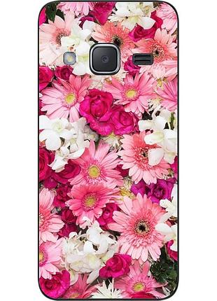 Чохол силіконовий для samsung galaxy j2 j200 з картинкою квіти
