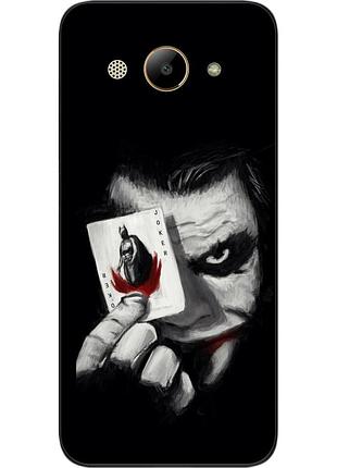 Силиконовый чехол для huawei y3 2017 с картинкой джокер с картой