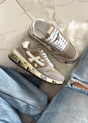 Premiata mick grey white