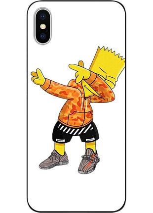 Силиконовый чехол для iphone x с картинкой барт симпсон