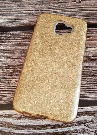 Чохол з блискітками shine для samsung j610f galaxy j6 plus 2018 золотий силікон