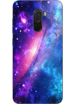 Силиконовый чехол для xiaomi pocophone f1 с картинкой космос