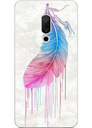 Оригінальний чохол накладка для meizu 15 з картинкою перо