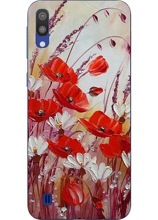 Силиконовый чехол для samsung galaxy m10 / a10 с картинкой маки в поле