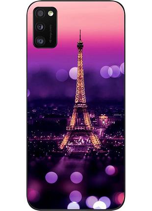 Силиконовый чехол для samsung a41 galaxy a415f с картинкой париж ночью