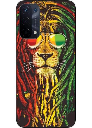 Силиконовый чехол epik для oppo a54 5g с картинкой лев растаман