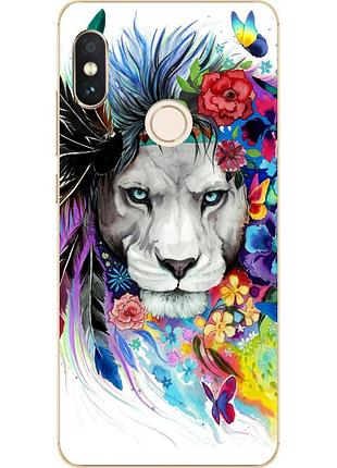 Силіконовий чохол для xiaomi redmi note 5 з картинкою лев