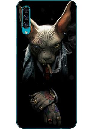 Силіконовий чохол з малюнком для samsung a30s galaxy a307f кіт бос