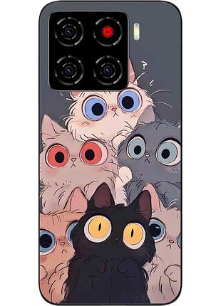 Чохол силіконовий epik для zte blade a56 з принтом очі котів