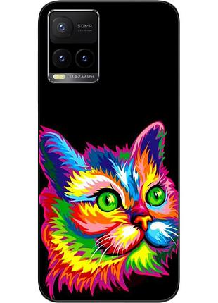 Силиконовый чехол epik для vivo y21 с картинкой яркий кот