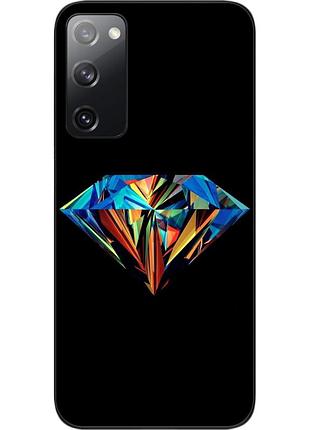 Силіконовий чохол бампер epik для samsung galaxy s20 fe з картинкою діамант