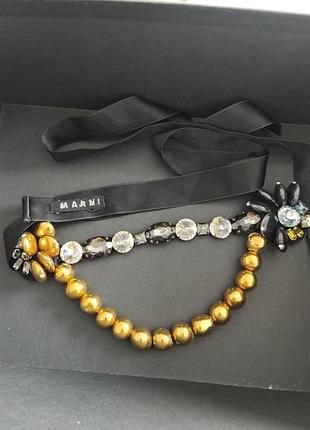 Кольє marni з кристалами та стрічкою (оригінал)
бренд: marni