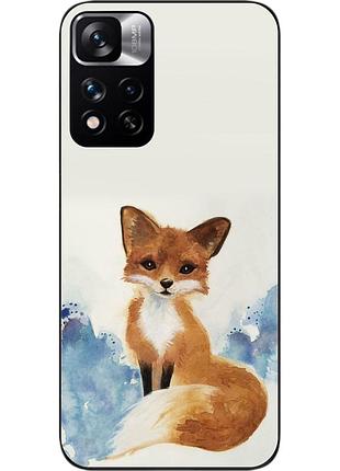 Силіконовий чохол epik для xiaomi redmi note 11 pro plus 5g з картинкою лиса