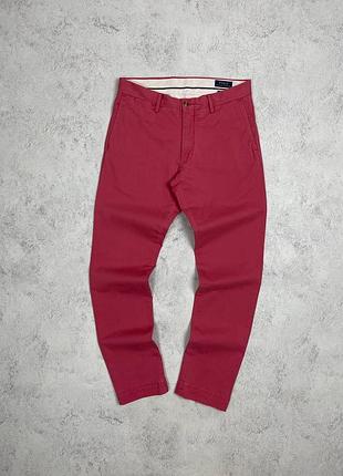 1343 / малинові базові штани polo ralph lauren, однотонні, поло ральф лорен, лаурен, оригінал