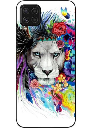 Силиконовый чехол для samsung m32 galaxy m325f с картинкой лев