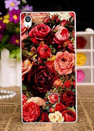Чехол с картинкой (силикон) для sony xperia xa f3111 f3112 f3115 f3116 розы