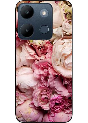 Чехол силиконовый epik для infinix smart 7 с картинкой пионы