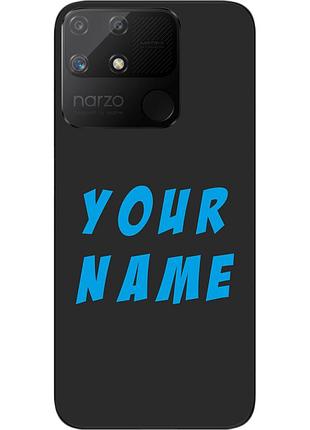 Именной чехол epik для realme narzo 50a бампер с именем печать на чехле