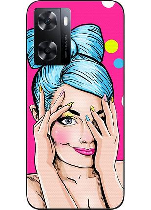 Силіконовий чохол epik для oneplus nord n20 se з картинкою дівчина поп арт