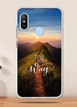 Силіконовий чохол накладка з принтом для xiaomi mi a2 / mi 6x дорога