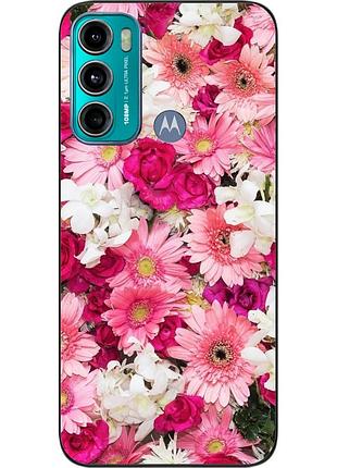Силиконовый чехол бампер epik для motorola moto g60 с картинкой нежные цветы