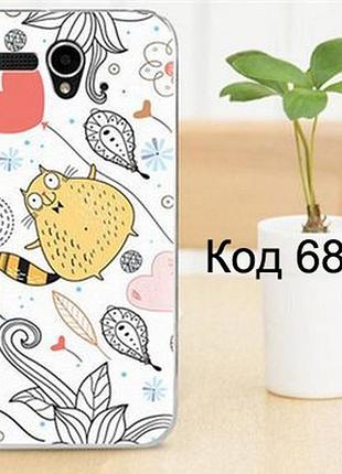Чехол для lenovo a680 оригинальная панель накладка с рисунком котик