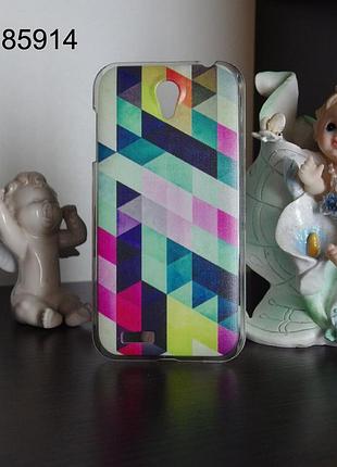 Чохол на lenovo a859/a678t оригінальна панель накладка з малюнком ромбики