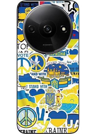Силиконовый чехол epik для xiaomi redmi a3 с картинкой стикеры украина