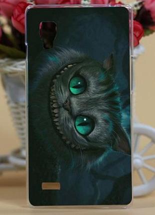 Чехол-накладка для lg l9 optimus p760 p765 с картинкой чеширский кот