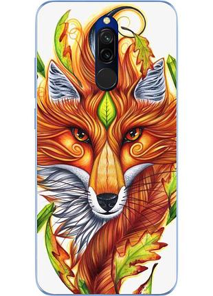 Силиконовый чехол с рисунком для xiaomi redmi 8 лиса