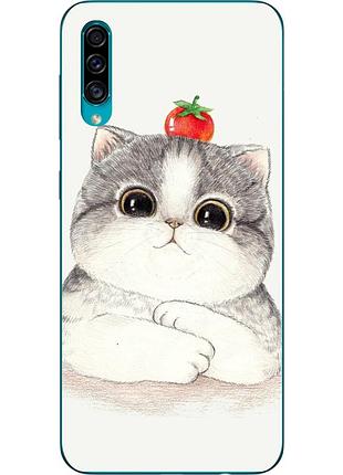 Силиконовый чехол с рисунком для samsung a30s galaxy a307f котенок